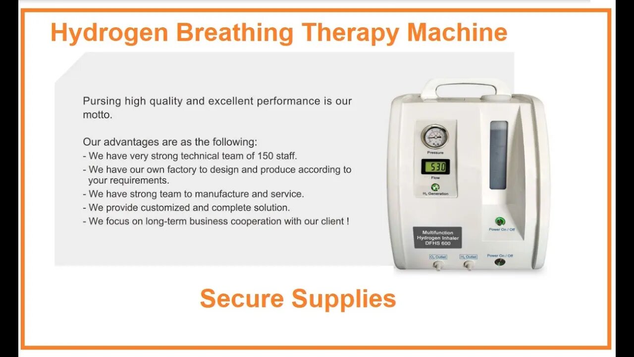 Hydrogen Oxygen Breathing Machine