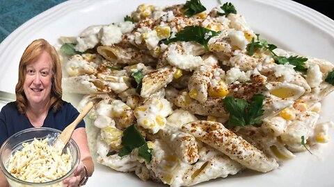 "MEXICAN STREET CORN" PASTA SALAD RECIPE | Pasta Salad with Mexican Street Corn Flavors