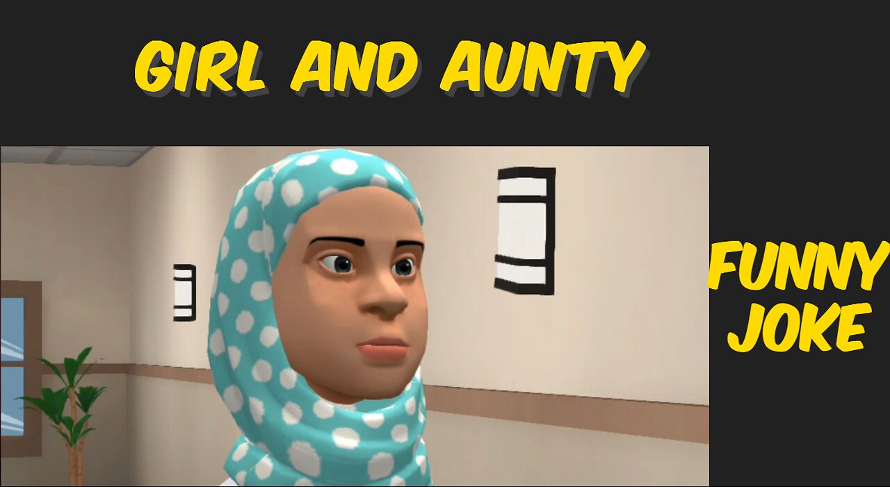 Girl and Aunty funny joke cartoon animation 3d comedy urdu viral