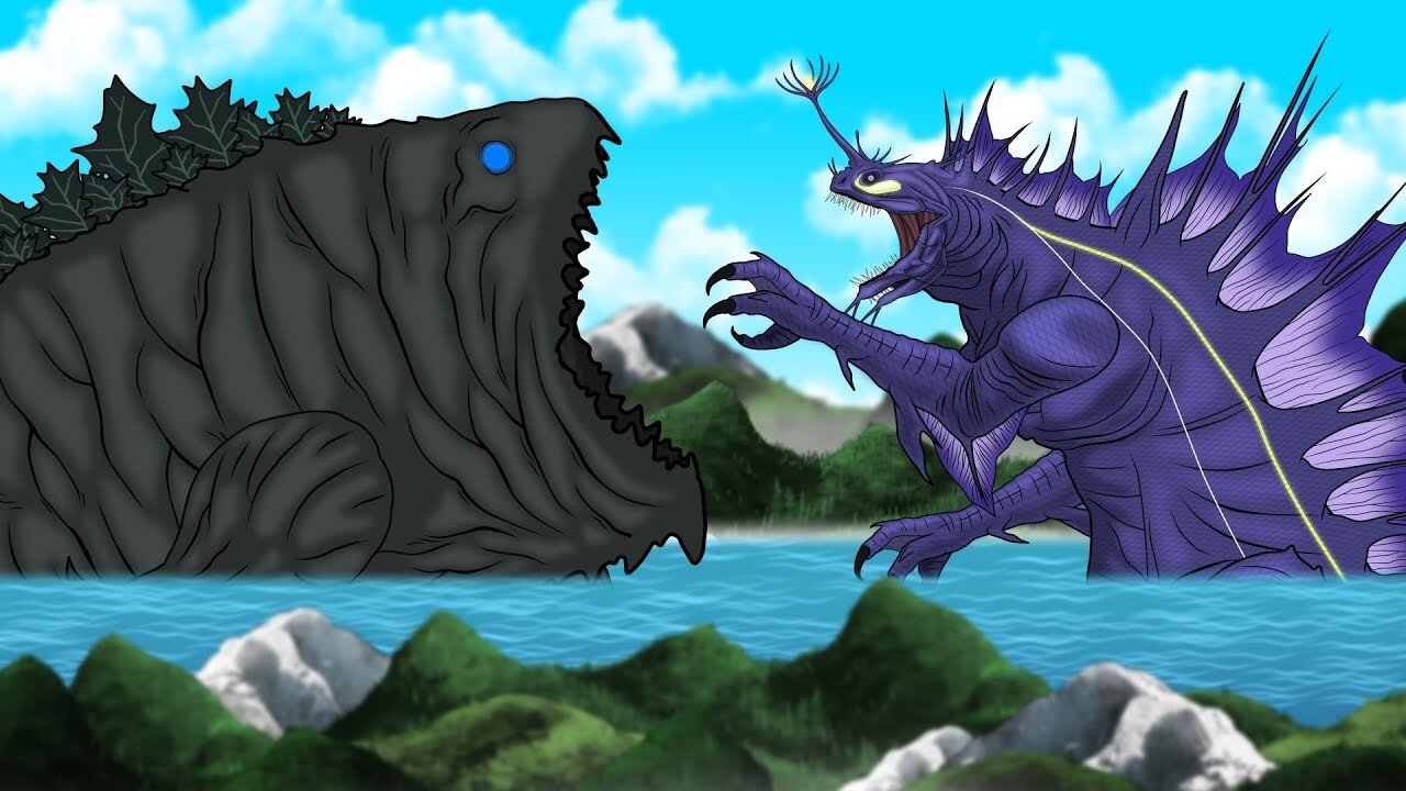 Bloopzilla Earth vs Abyssal Godzilla