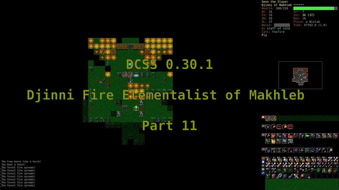 Dungeon Crawl Stone Soup 0.30.1 - Djinni Fire Elementalist of Makhleb - Part 11
