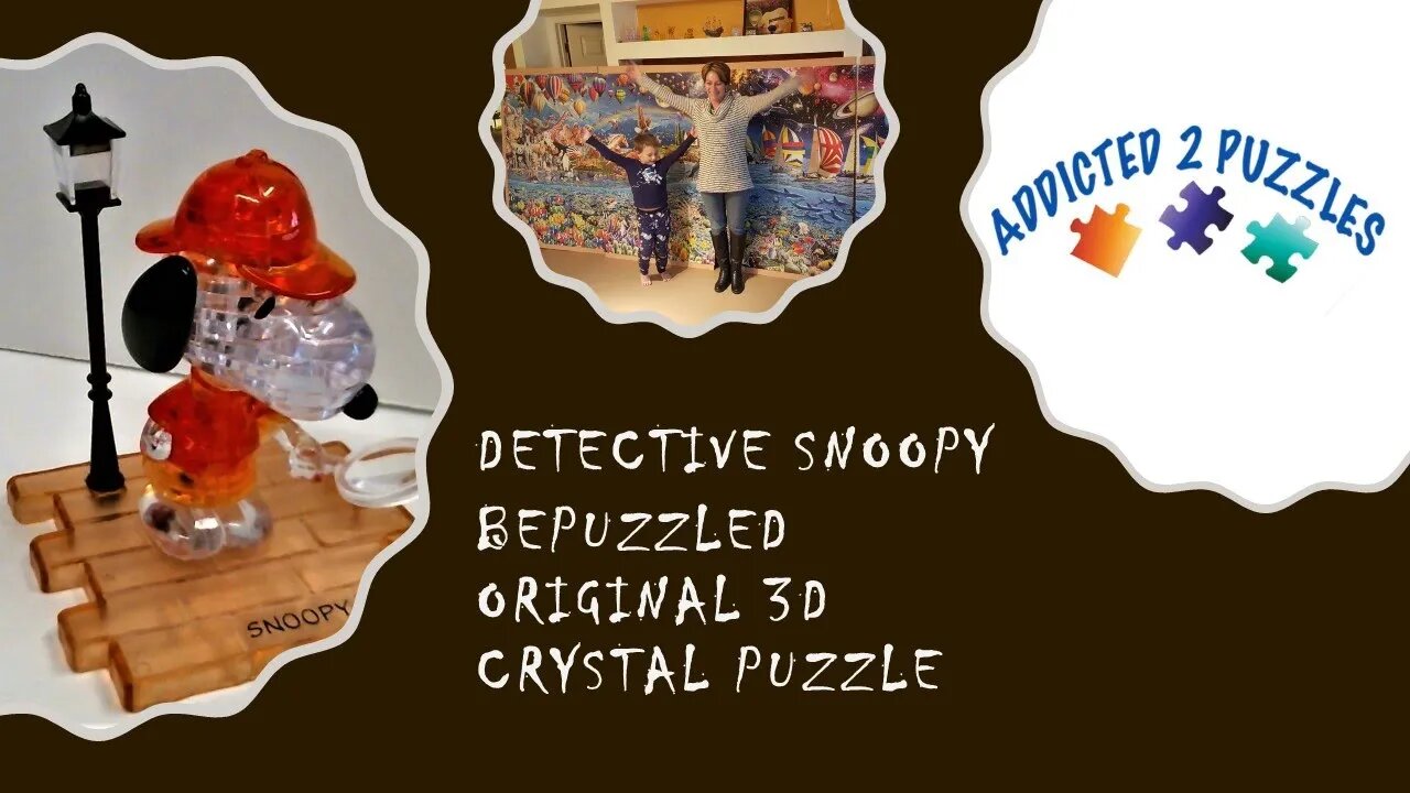 Snoopy Detective 3D Crystal Puzzle Tutorial