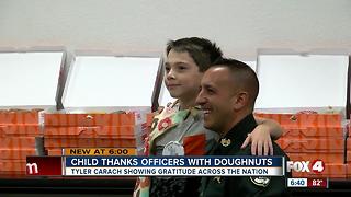 Florida boy brings his mission to thank law enforcement to Fort Myers