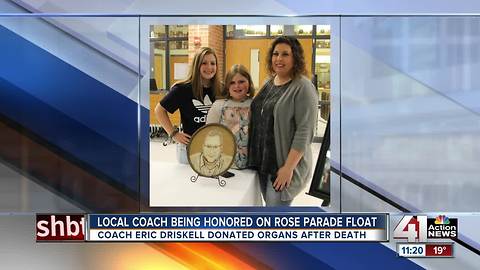 Blue Valley coach to be honored on Rose Parade float