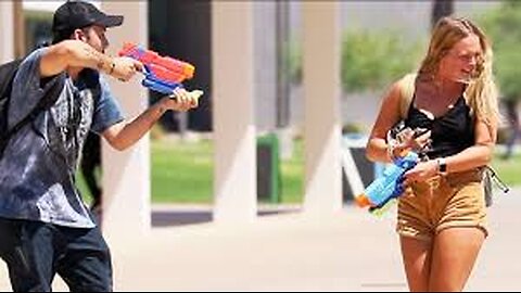 Water Gun Prank - Crazy Prank Videos