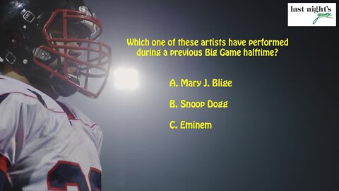 Big Game Trivia