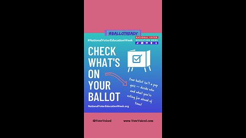 Are you ready to cast your vote? Be #ballotready #votevoiced #nationavotereducationweek