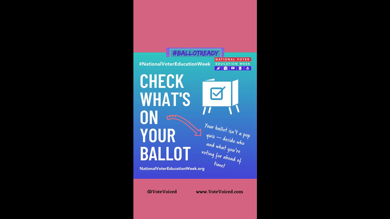 Are you ready to cast your vote? Be #ballotready #votevoiced #nationavotereducationweek