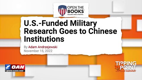 Tipping Point - U.S.-Funded Military Research Goes To Chinese Institutions