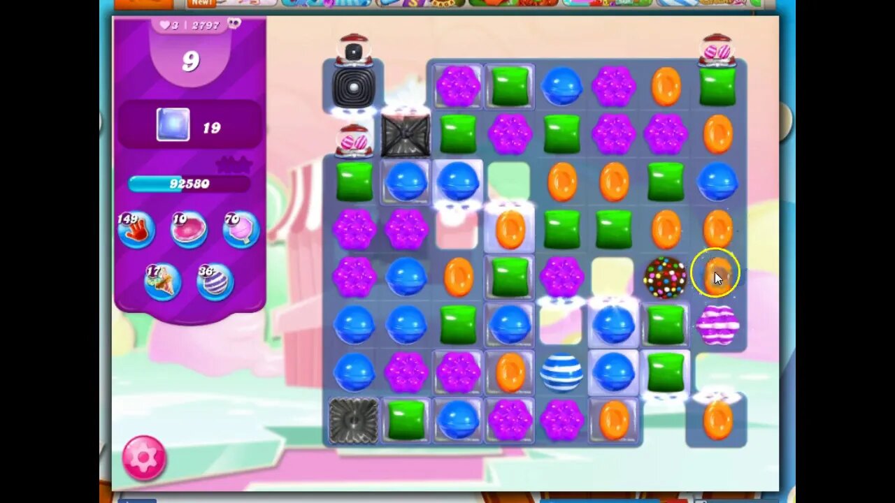 Candy Crush Level 2797 Talkthrough, 25 Moves 0 Boosters