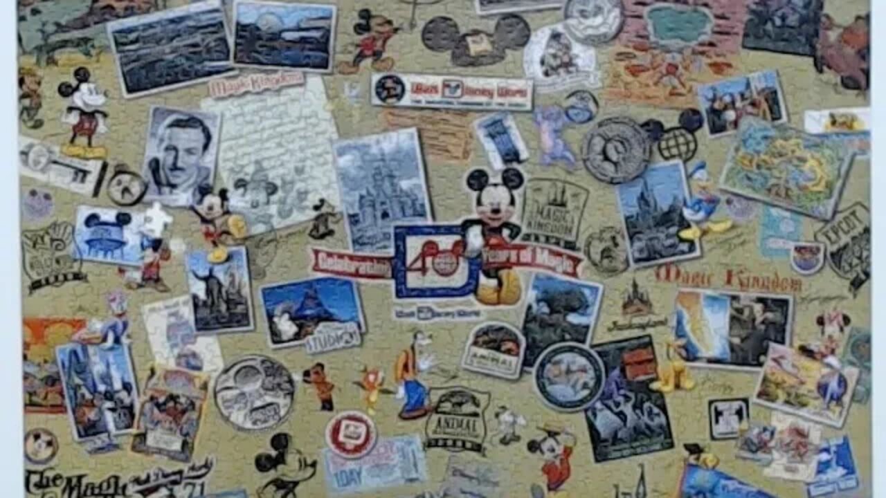 Disney World Orlando 40th Anniversary Jigsaw Puzzle Time Lapse