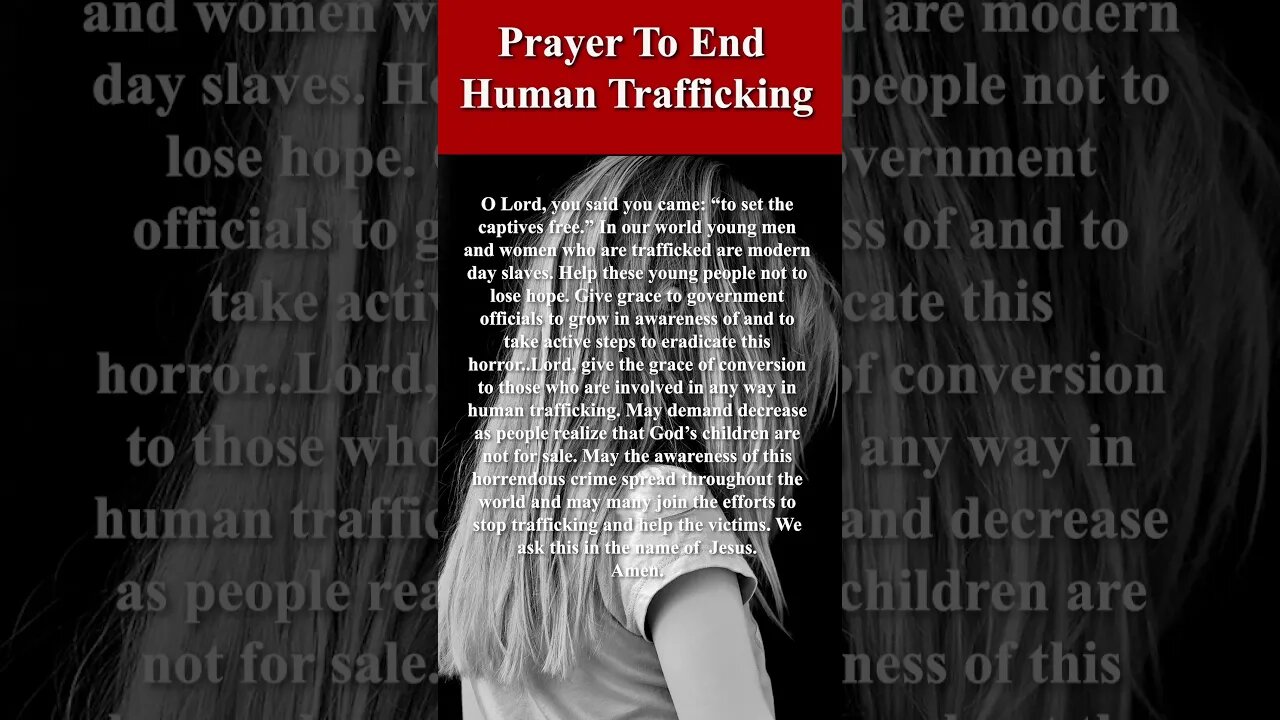 Prayer To End Human Trafficking #soundoffreedom #shorts