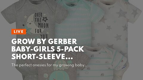 Grow by Gerber baby-girls 5-pack Short-sleeve Onesies Bodysuits