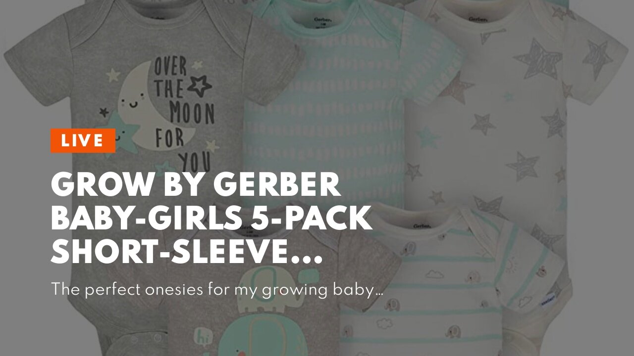 Grow by Gerber baby-girls 5-pack Short-sleeve Onesies Bodysuits
