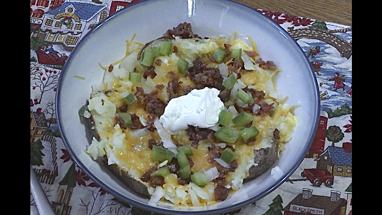 loaded baked potato (oven edition)