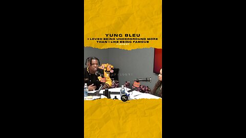 #yungbleu I loved being underground more than I like being famous. 🎥 @wayupwithyee