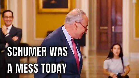 Chuck Schumer MALFUNCTIONS as he begins his press conference Today…