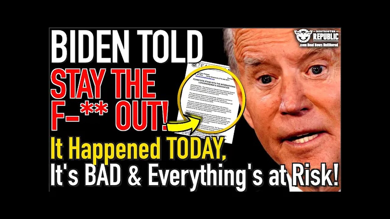 Biden Told “Stay The F-** Out!” IT HAPPENED TODAY, It’s Bad & Everything’s At Risk!!