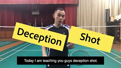 Badminton Fake Action Deception Trick Shot (Chinese with English Subtitles)