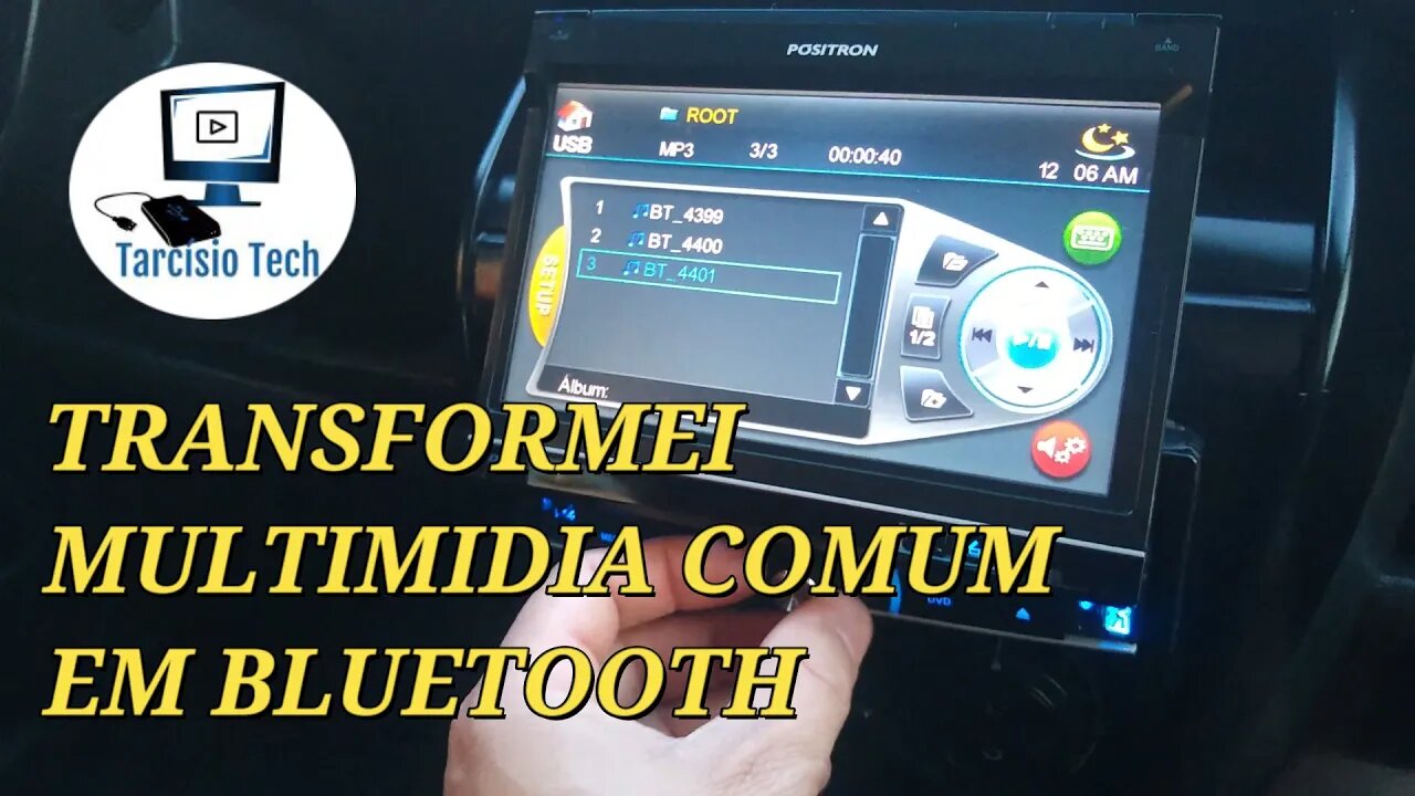 TRANSFORMANDO SOM MULTIMIDIA COMUM DO CARRO EM BLUETOOTH