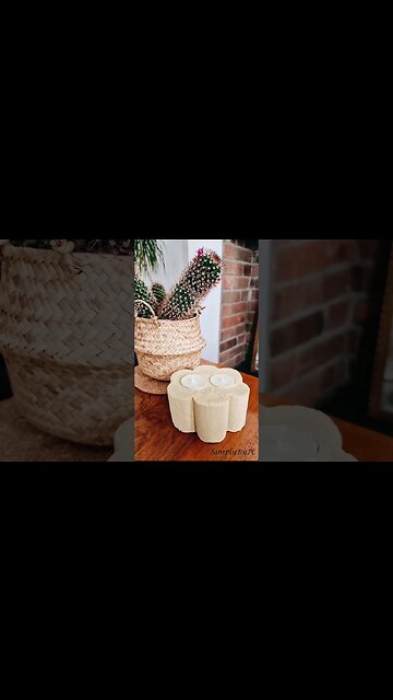 DIY PLASTER TEALIGHT HOLDER #shorts #diyhomedecor #plasterofparis #diyplasterdecor #bohodecordiy