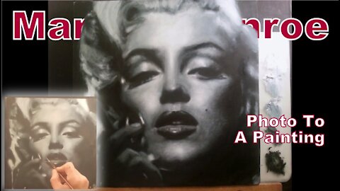 MARILYN MONROE - A PHOTO TO A PAINTING