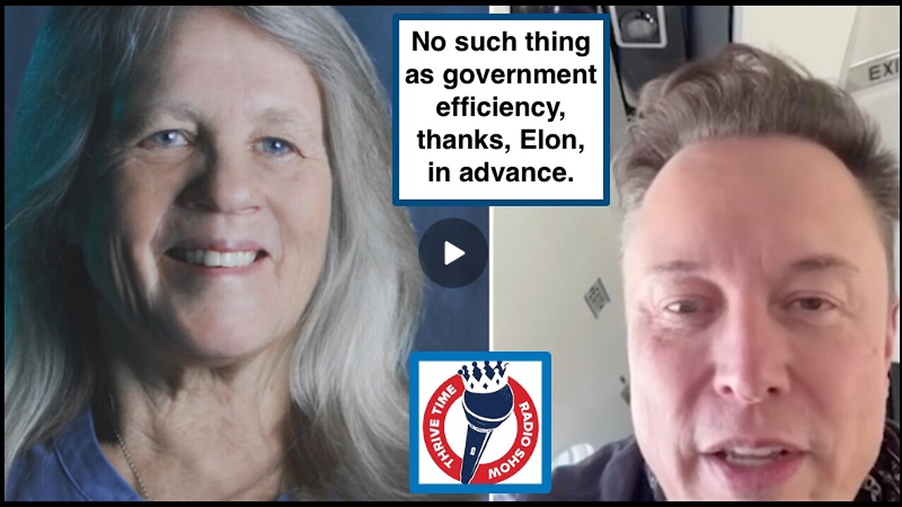 No such thing as government efficiency, thanks, Elon, in advance.