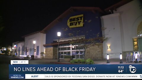 No crowds ahead of Black Friday sales