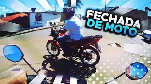 FECHADA DE MOTO E A CORRENTE CAIU! *deu merda no role*