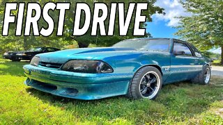 Coyote swapped fox body first drive after fresh swap!