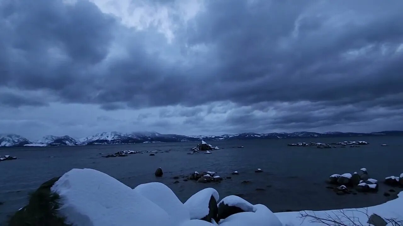 Winter clouds over Lake Tahoe