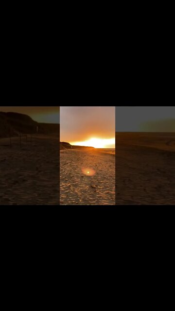 Suns rays on the beach