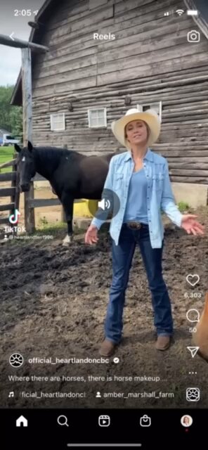 Heartland’s Amber Marshall Explaining Horse Doubling Using Makeup