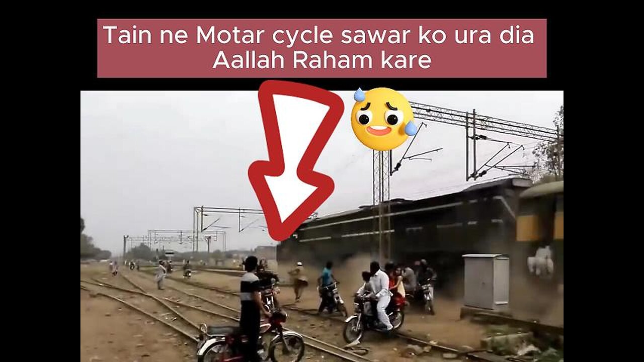 OMG ! Train hit the Bike