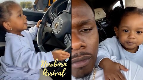 DaBaby Lets Daughter Velour Drive His Lamborghini! 🚘