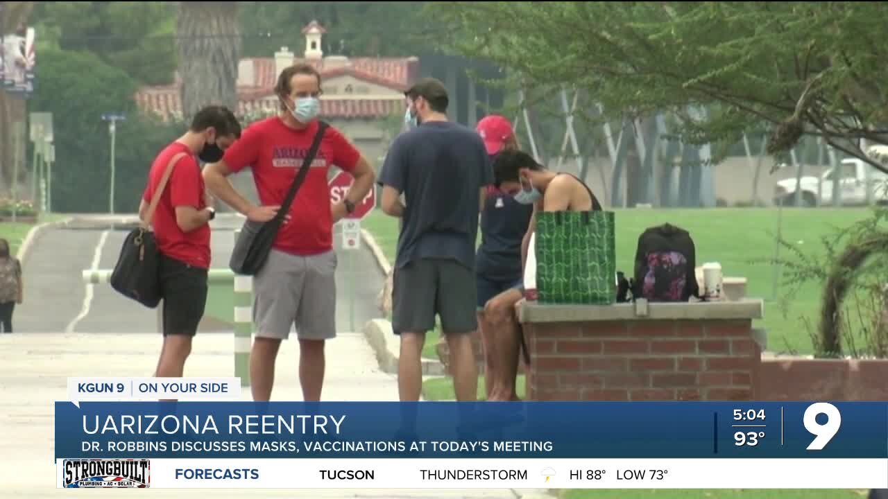 UArizona discusses mask requirements and vaccinations