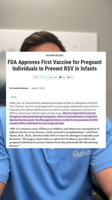 New RSV Vaccine…Who made it? Pfizer.