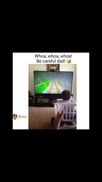 Be careful dad !!!