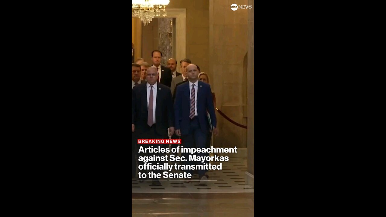 Articles of impeachment for Sec. Mayorkas officially transmitter to senate
