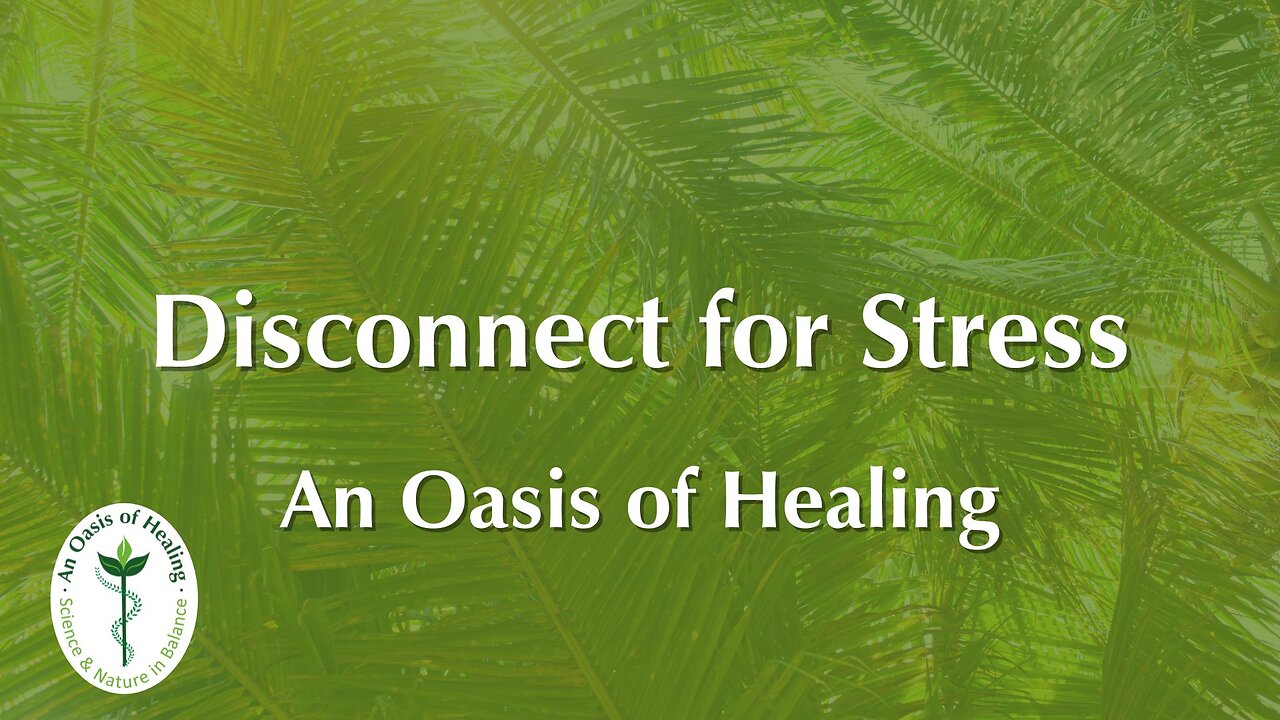 Disconnect to help with stress!