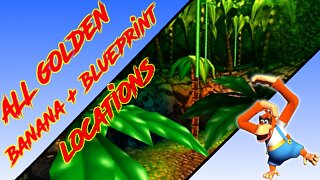 Donkey Kong 64 - Jungle Japes - Lanky Kong Golden Banana + Blueprint (Kasplat) Locations