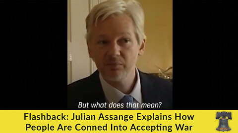 Flashback: Julian Assange Explains How People Are Conned Into Accepting War