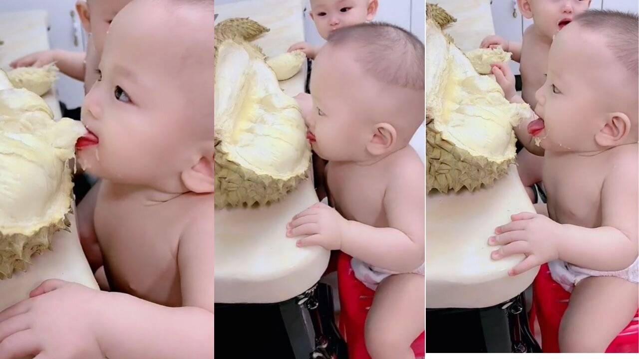 First time enjoying so delicious with baby