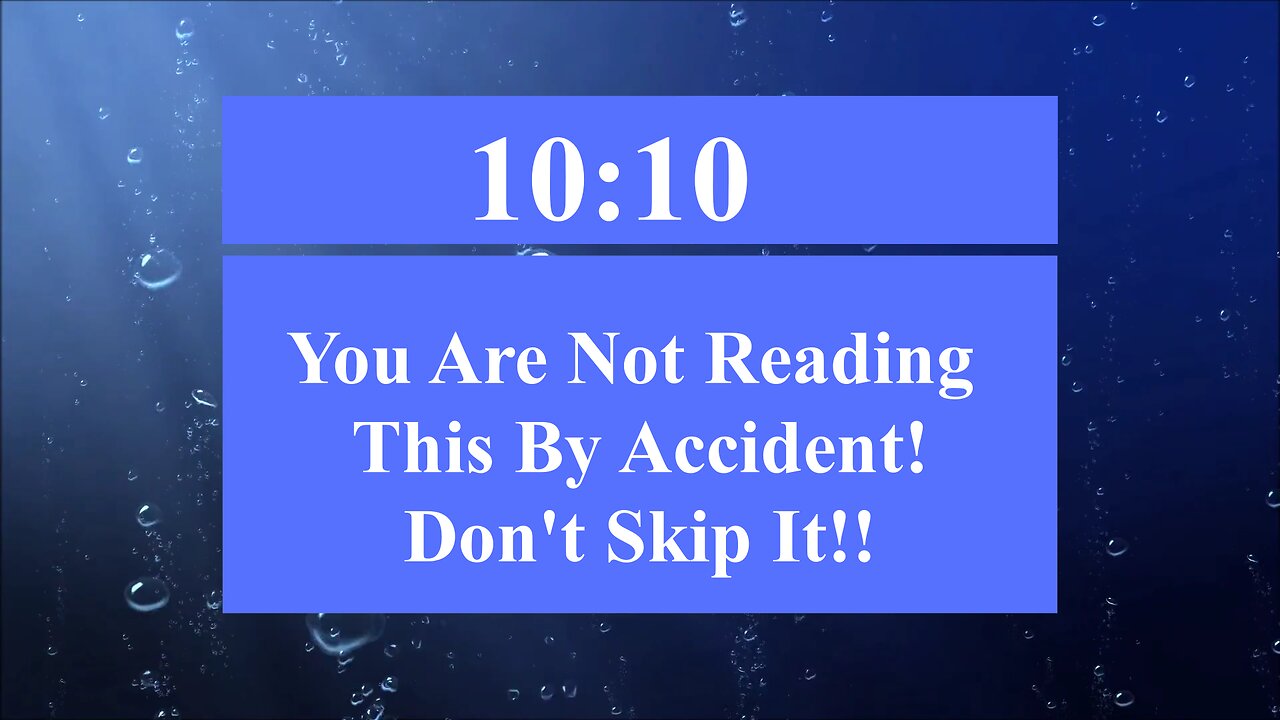 1010 You Are Not Reading This by Accident! Don't Skip It!!