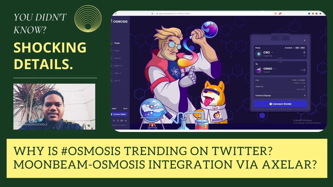 Why Is #osmosis Trending On Twitter? Moonbeam Osmosis Integration Via Axelar?