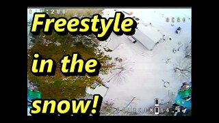 Geprc Dolphin flying in some snow #fpv