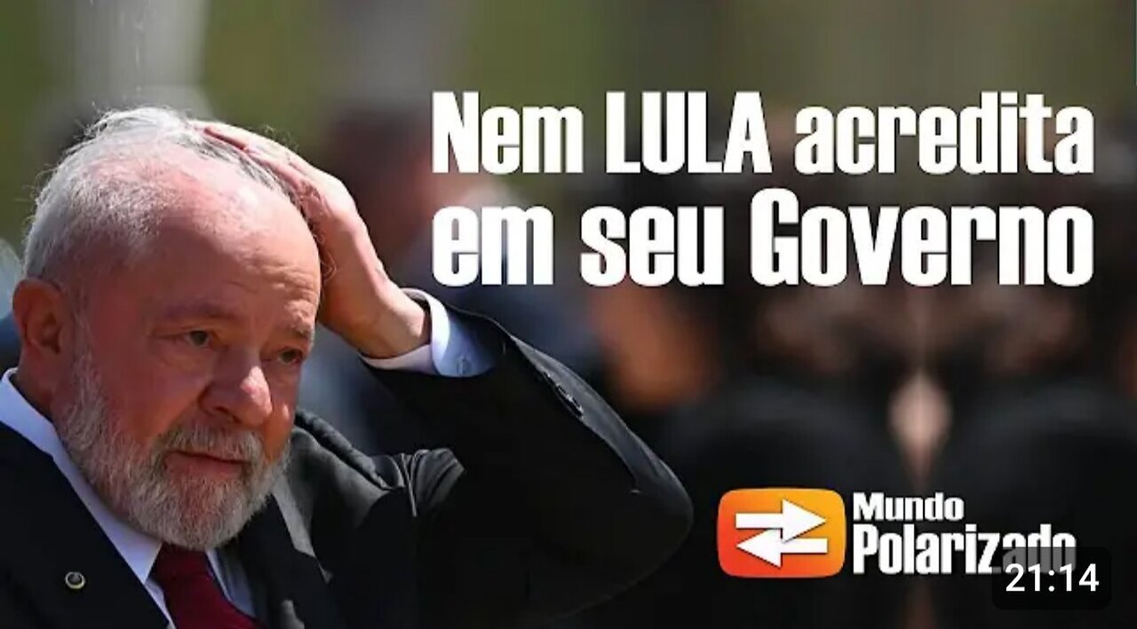 Nem o ex presidiário Lula acredita mais em seu "Des"Governo