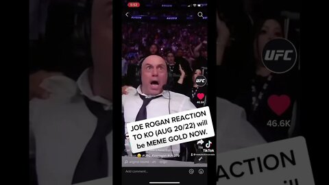 #joerogan REACTION to #Uzman KO WILL BE #MEME GOLD | #UFC #short #funny