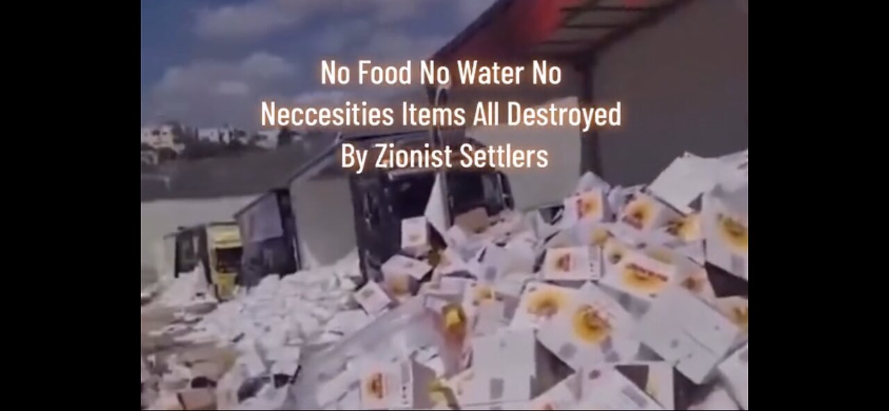 The NEVER HELPFUL ISRAELI FERRENGI RUIN AID SUPPLIES FOR ABUSED PALESTINIAN PEOPLE