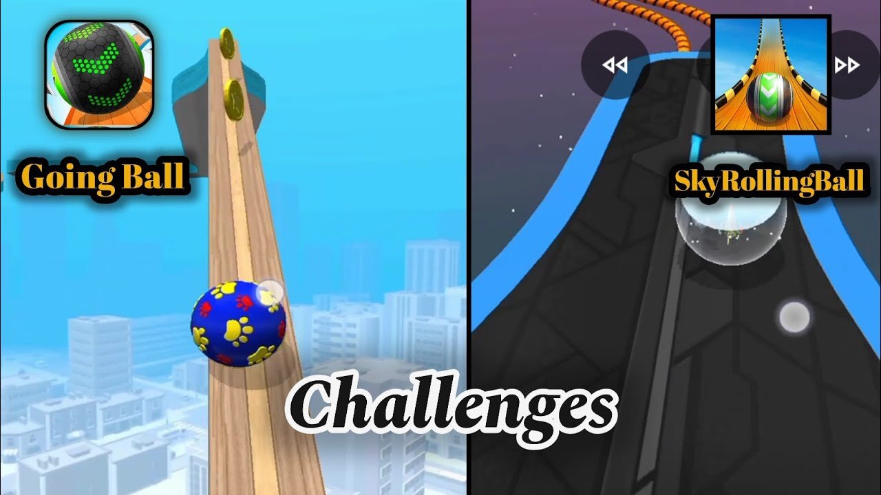 Going Balls vs Sky Rolling Ball - level 79 vs 78 Gameplay (Android, iOS)